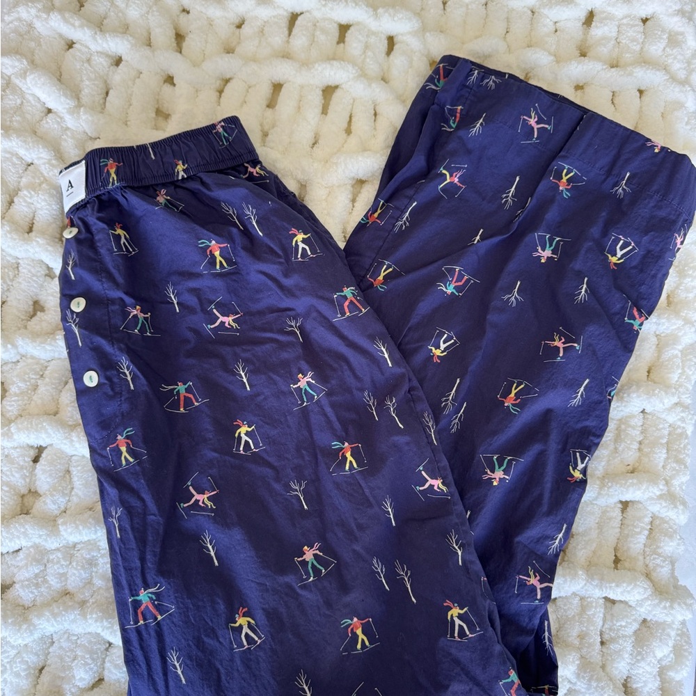 Anthropologie Colorful Ski Print Pajama Pants